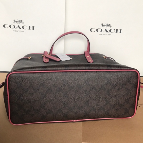 🌸🍒coach carryalldrawstring tote🍒shoulder bag - Picture 5 of 8